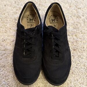 MEPHISTO Runoff Air Jet System Sneakers Walking Shoes Black Suede Women's Size 8